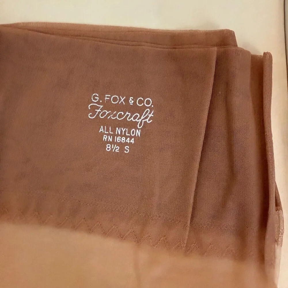 Vintage NWT G. Fox & Co Foxcraft Stockings All Nylon 8.5 S RN16844, ~60s/70s